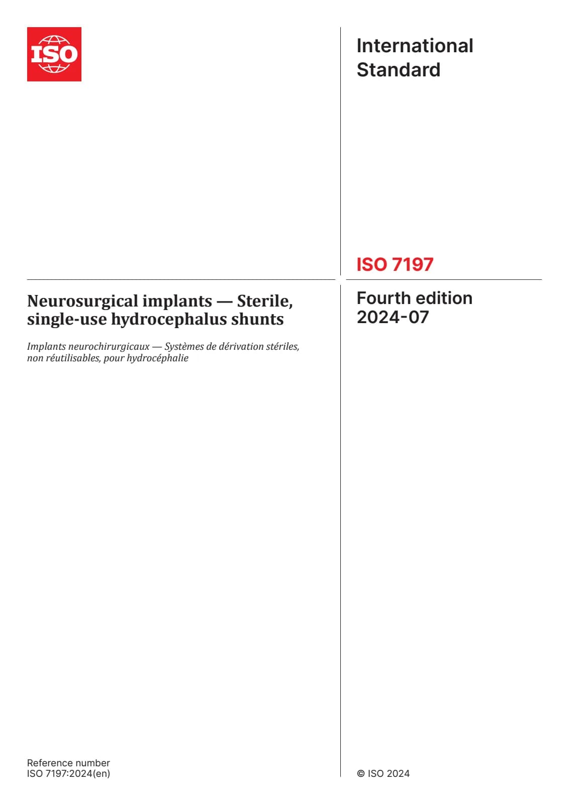 Первая страница стандарта ISO 7197:2024