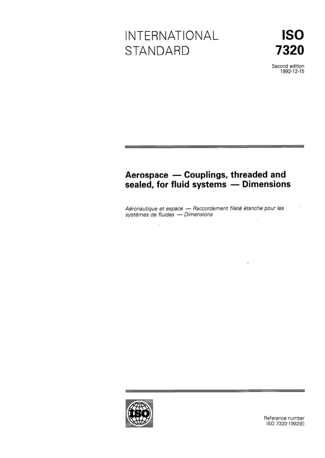 Первая страница стандарта ISO 7320:1992