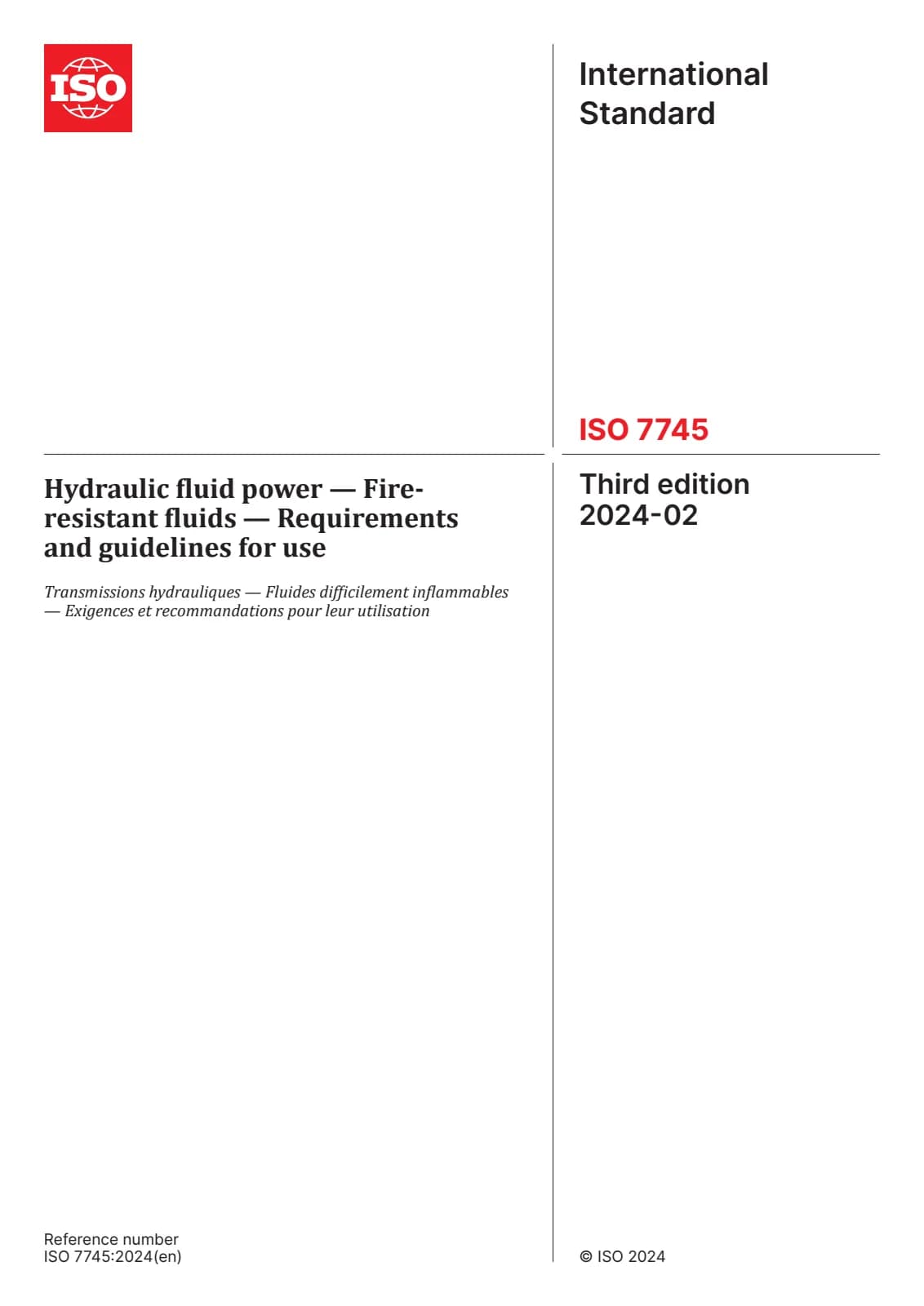 Первая страница стандарта ISO 7745:2024
