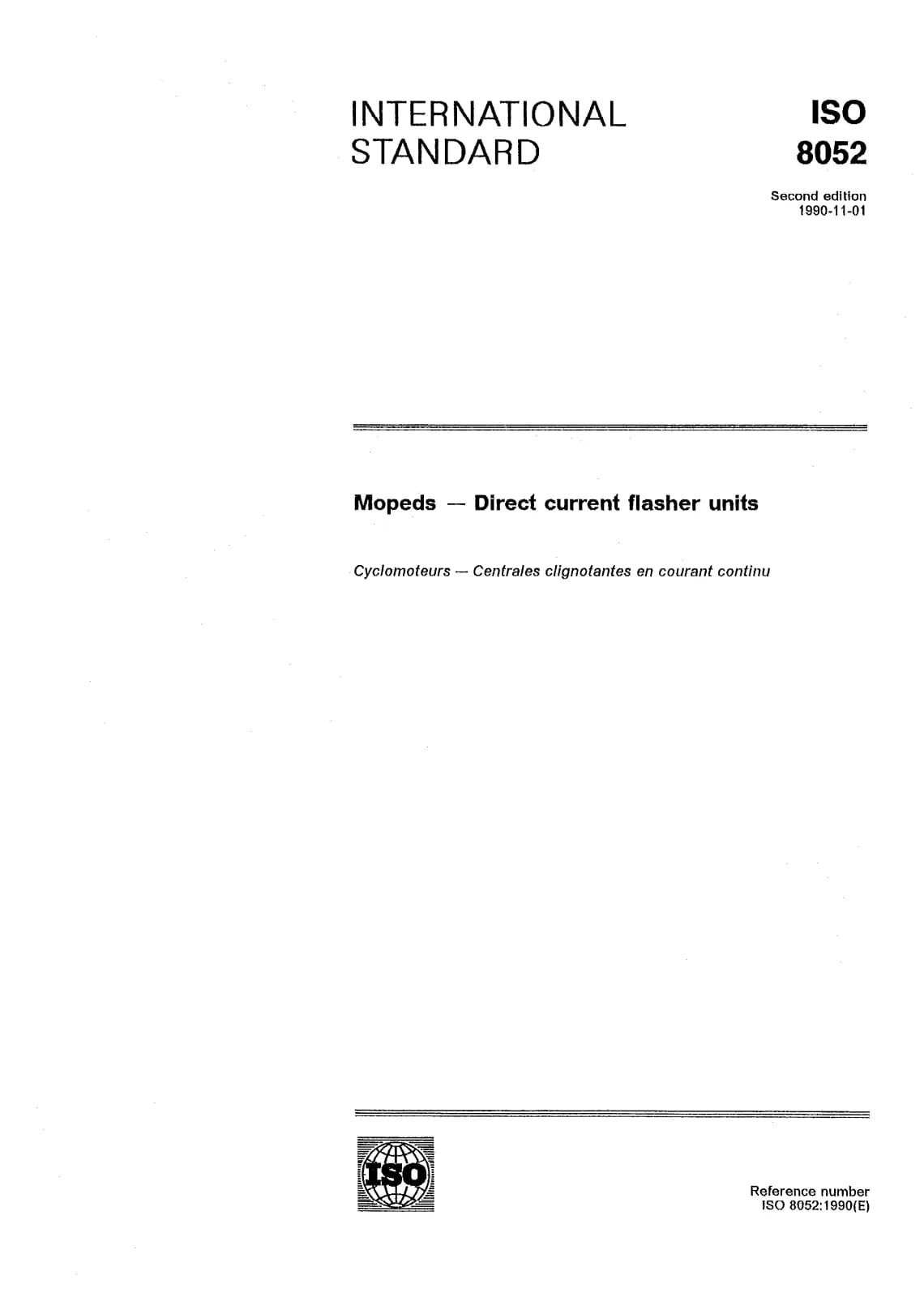 Первая страница стандарта ISO 8052:1990