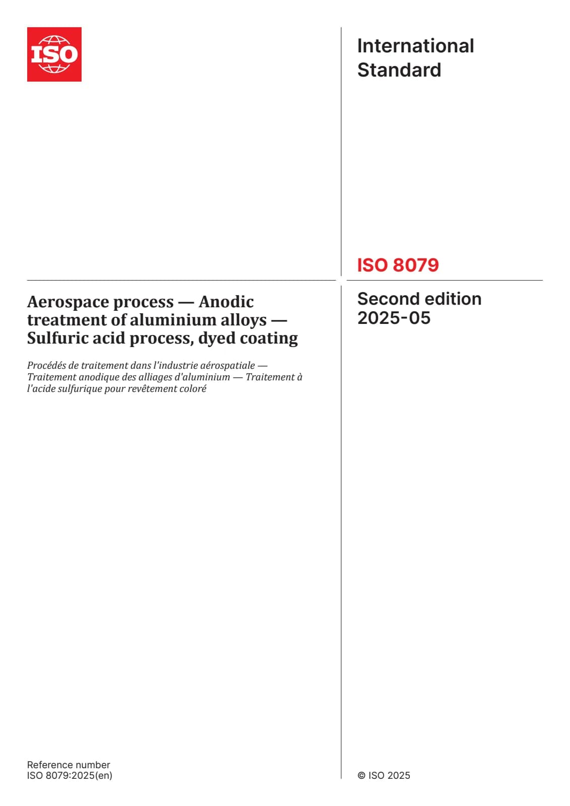 Первая страница стандарта ISO 8079:2025