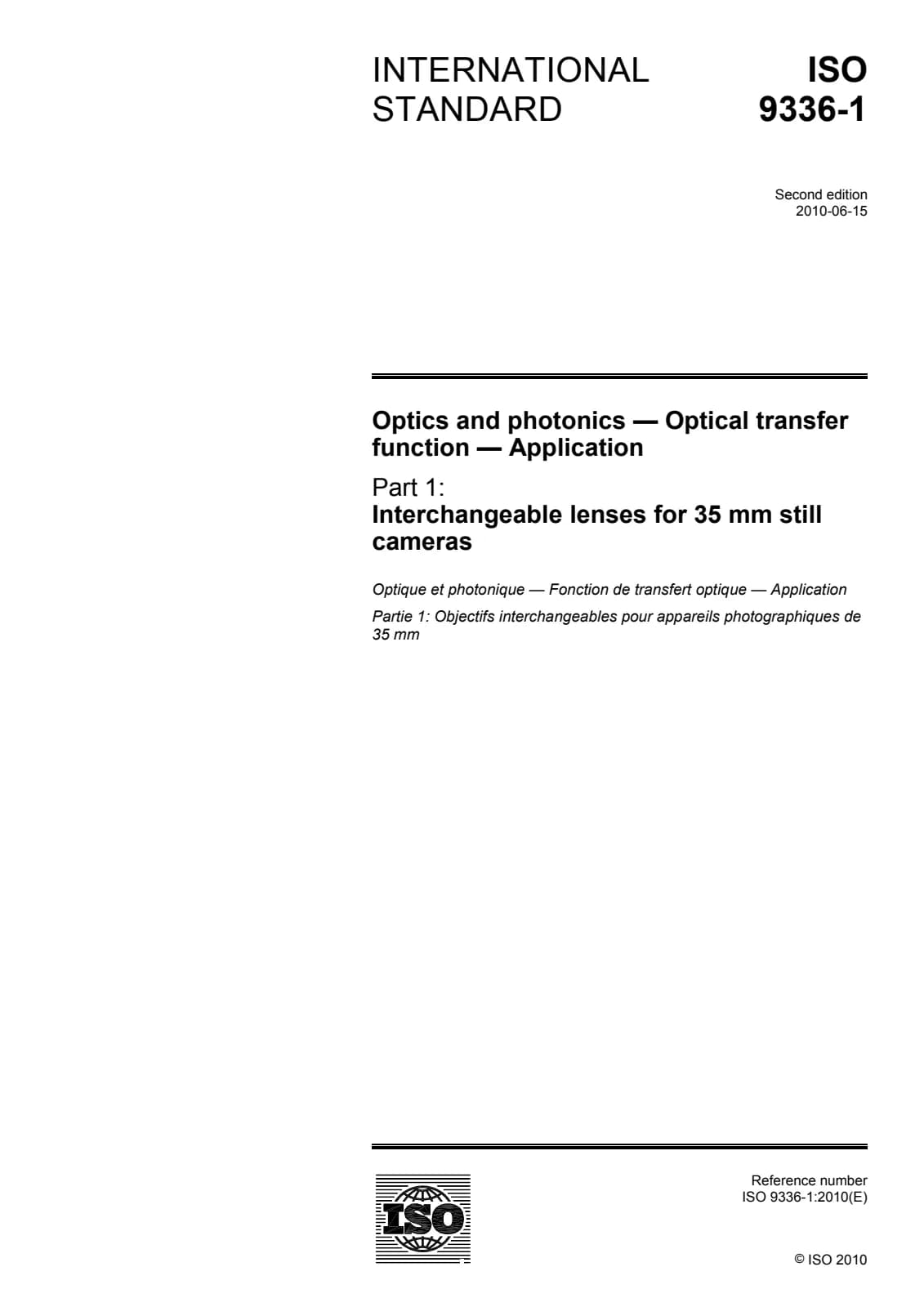 Первая страница стандарта ISO 9336-1:2010