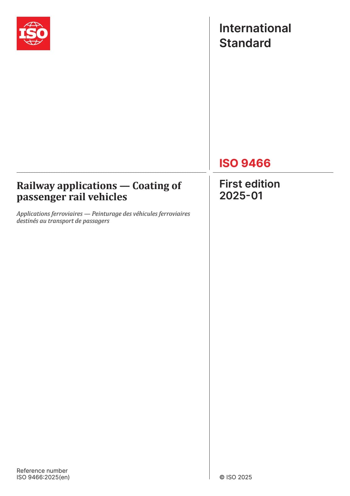 Первая страница стандарта ISO 9466:2025