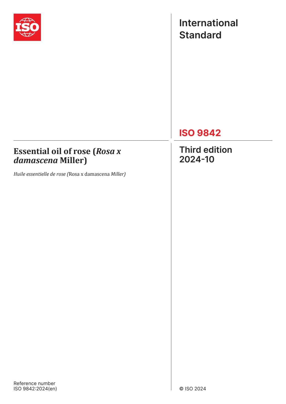 Первая страница стандарта ISO 9842:2024