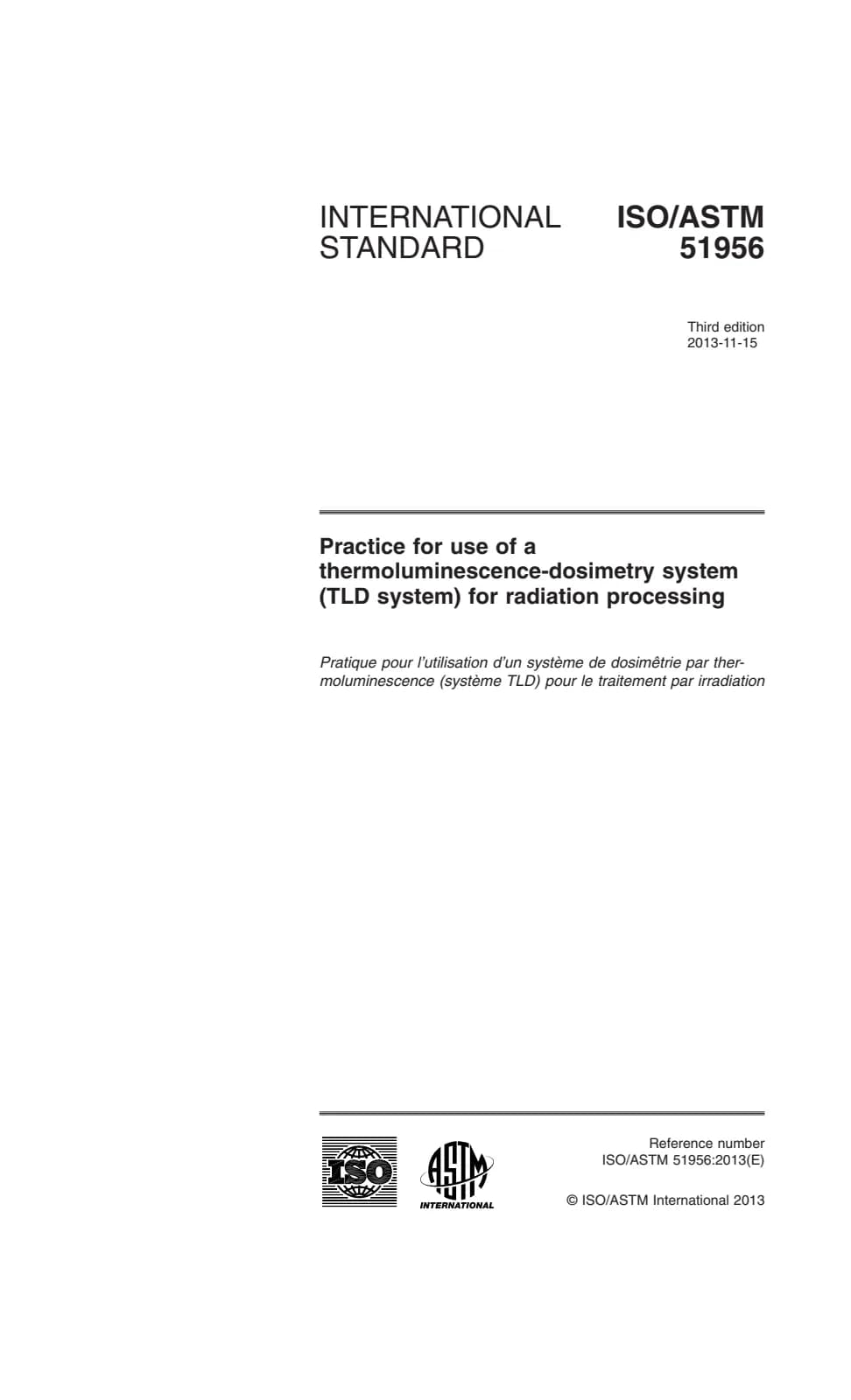 Первая страница стандарта ISO/ASTM 51956:2013