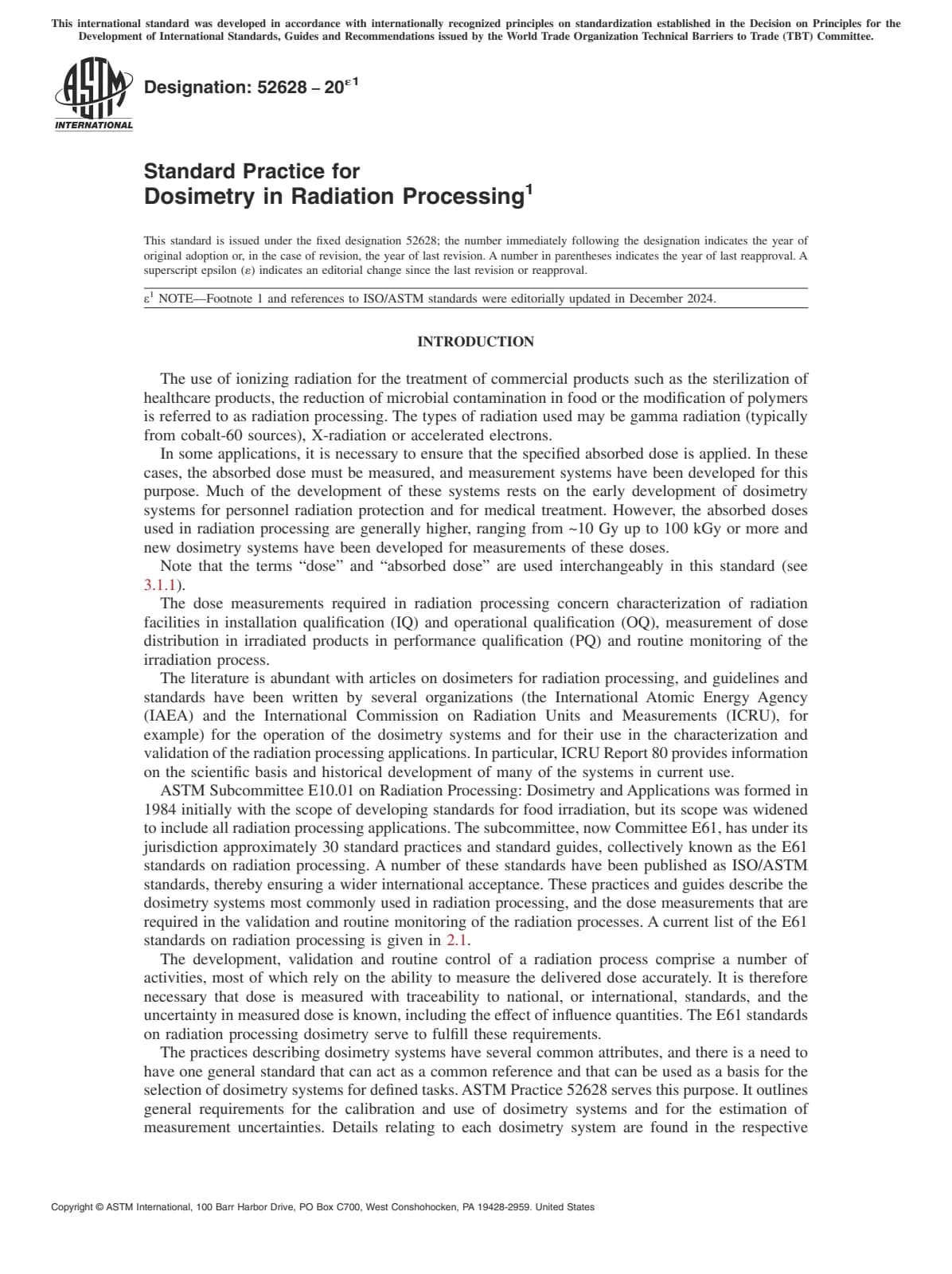 Первая страница стандарта ISO/ASTM52628-20e1