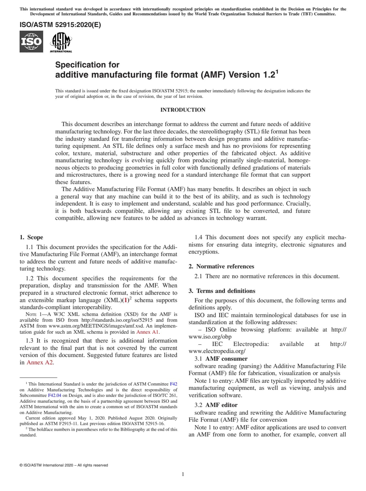 Первая страница стандарта ISO/ASTM52915-20