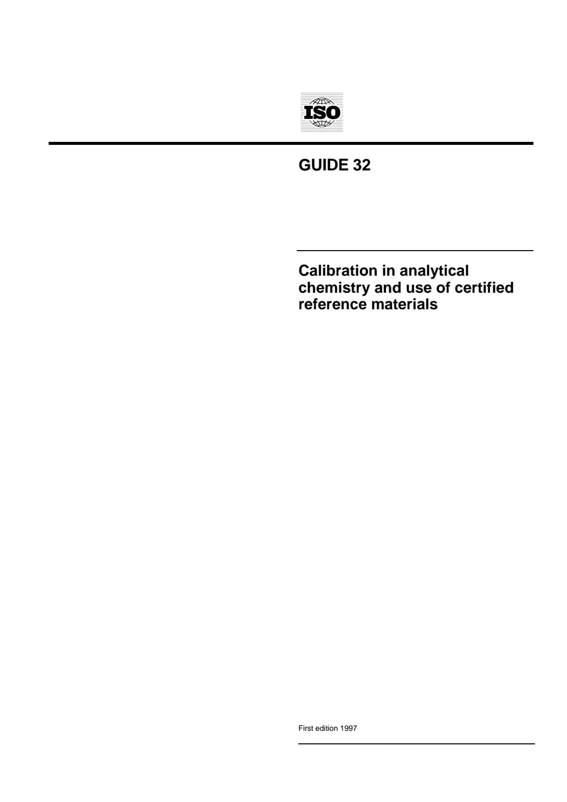 Первая страница стандарта ISO Guide 32:1997