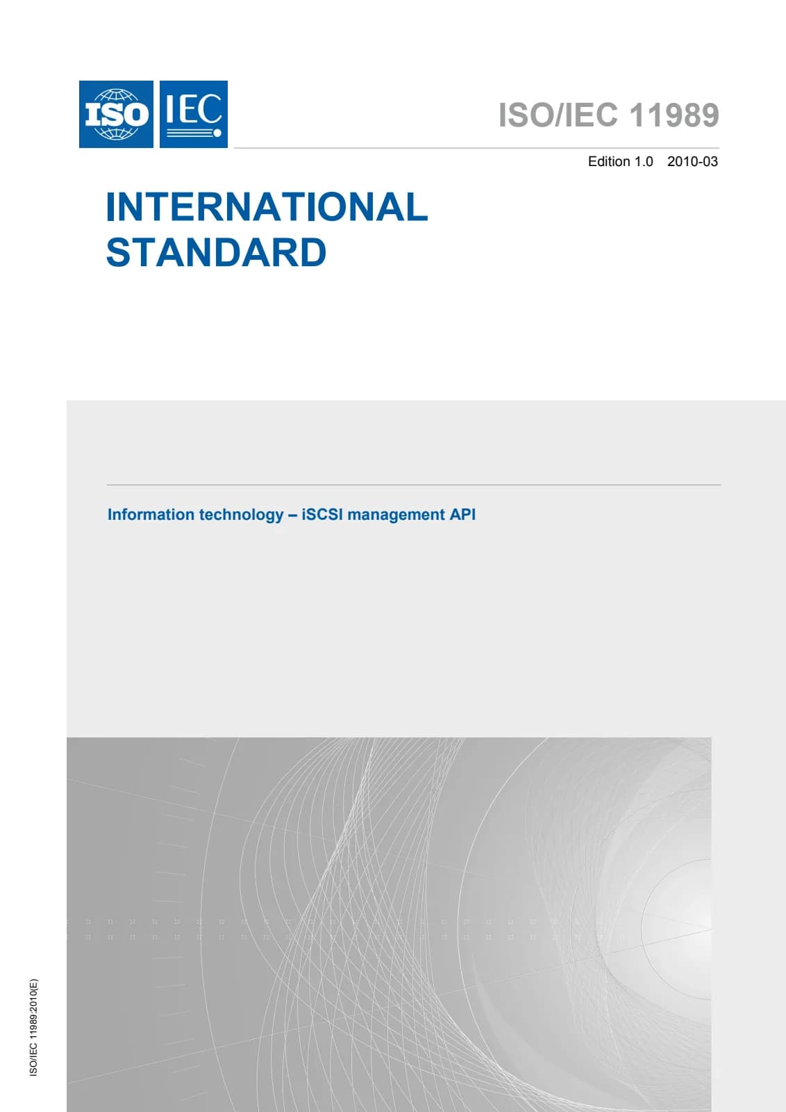 Первая страница стандарта ISO/IEC 11989:2010