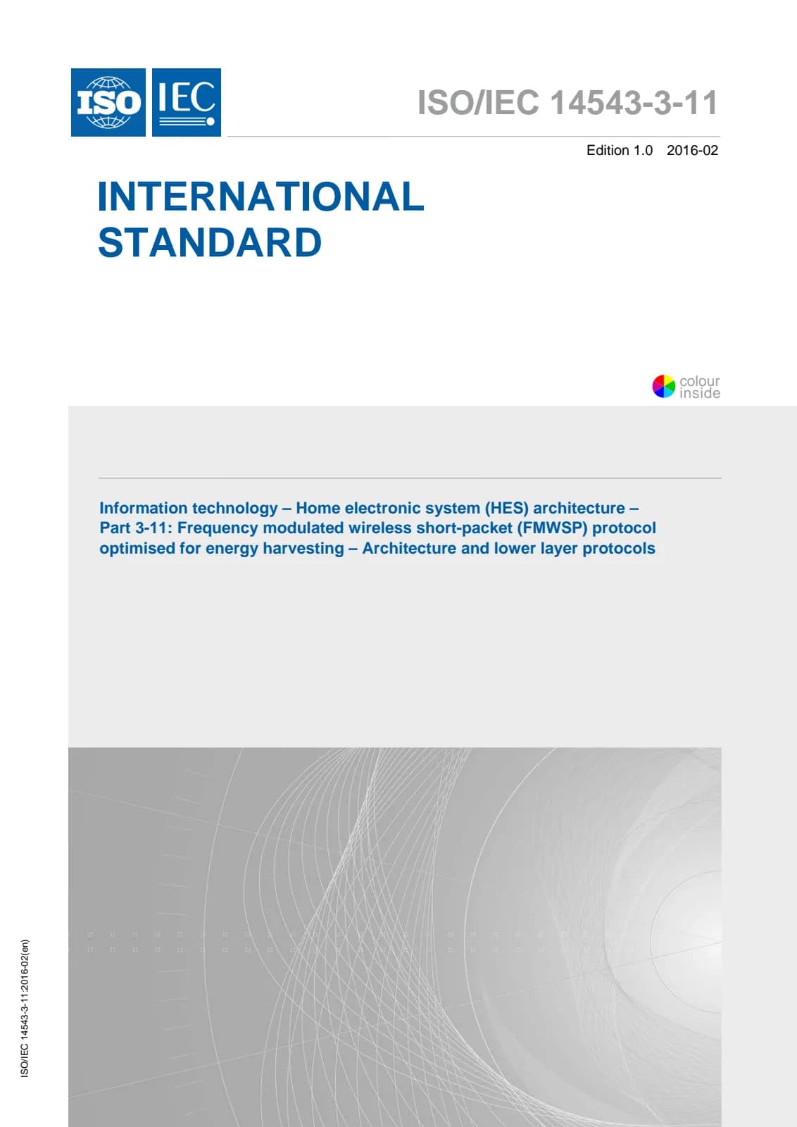 Первая страница стандарта ISO/IEC 14543-3-11:2016