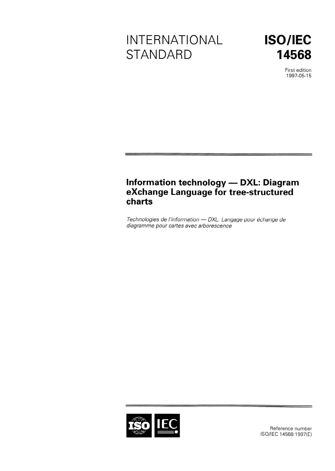 Первая страница стандарта ISO/IEC 14568:1997