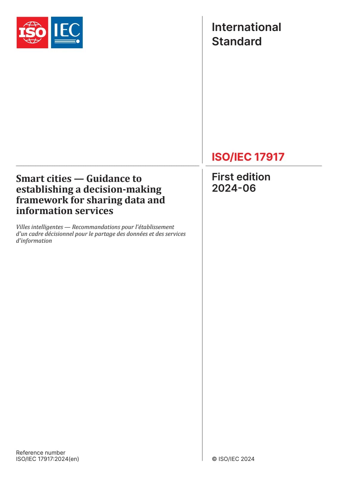 Первая страница стандарта ISO/IEC 17917:2024