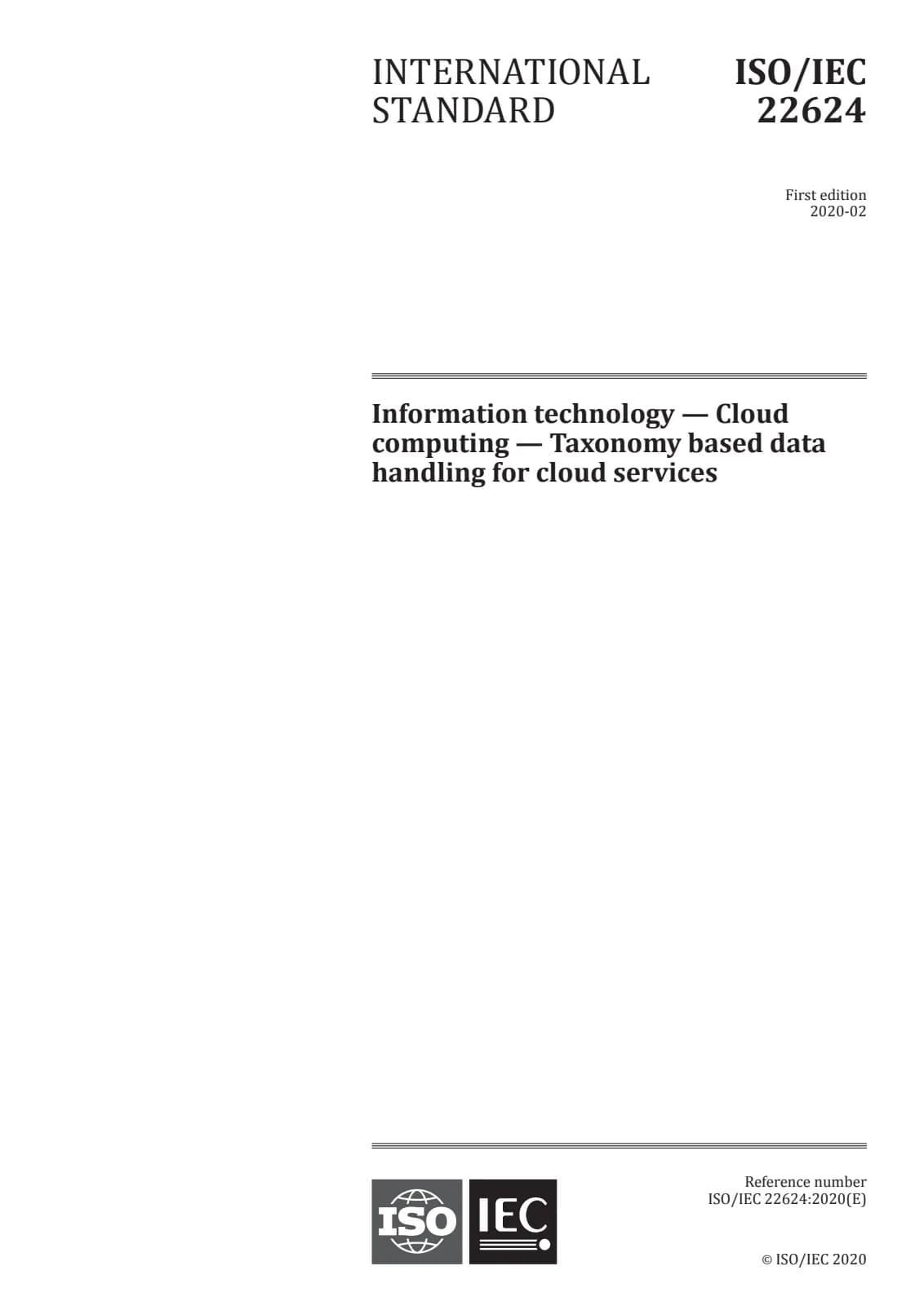 Первая страница стандарта ISO/IEC 22624:2020