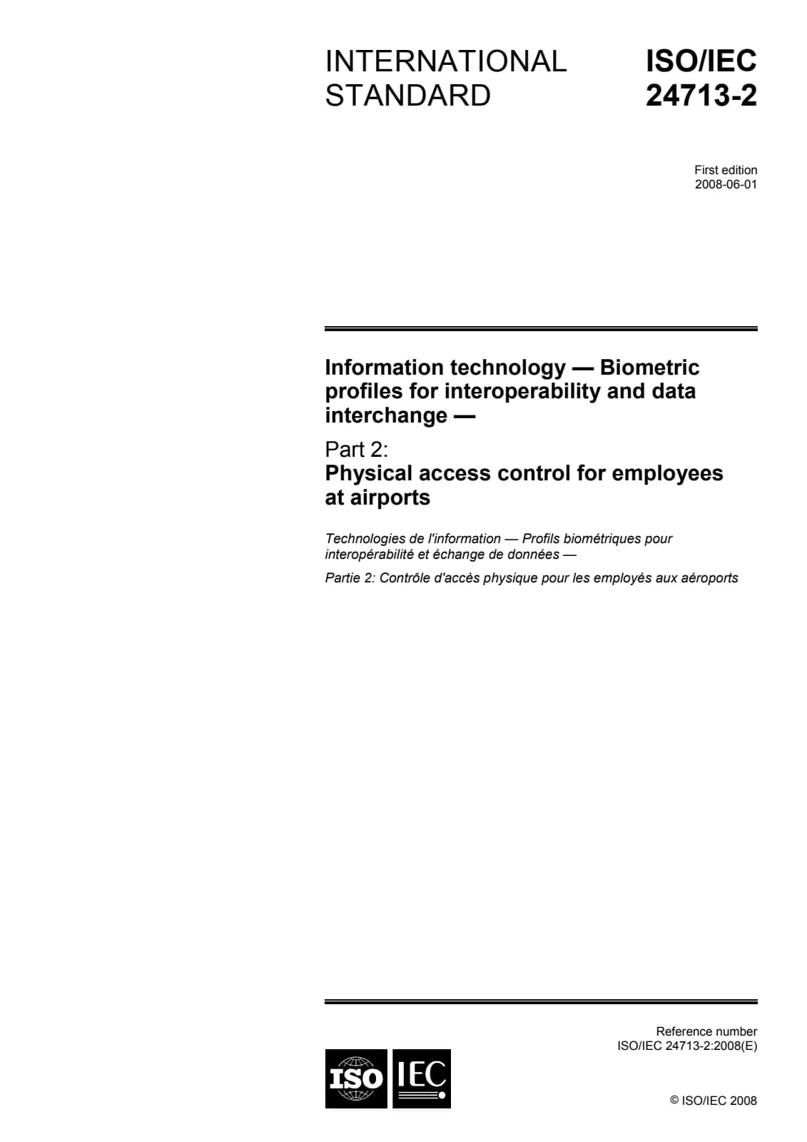 Первая страница стандарта ISO/IEC 24713-2:2008