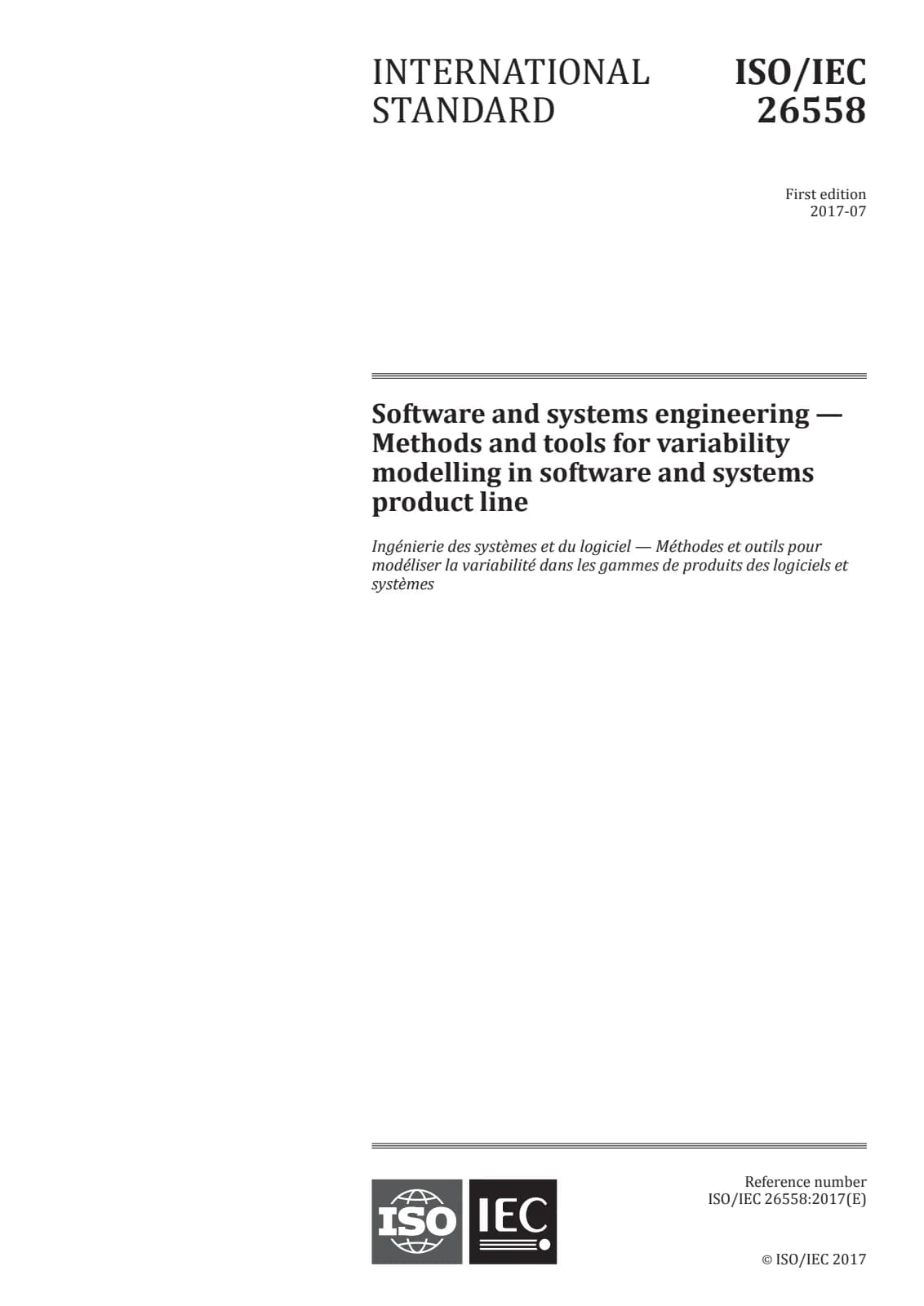 Первая страница стандарта ISO/IEC 26558:2017
