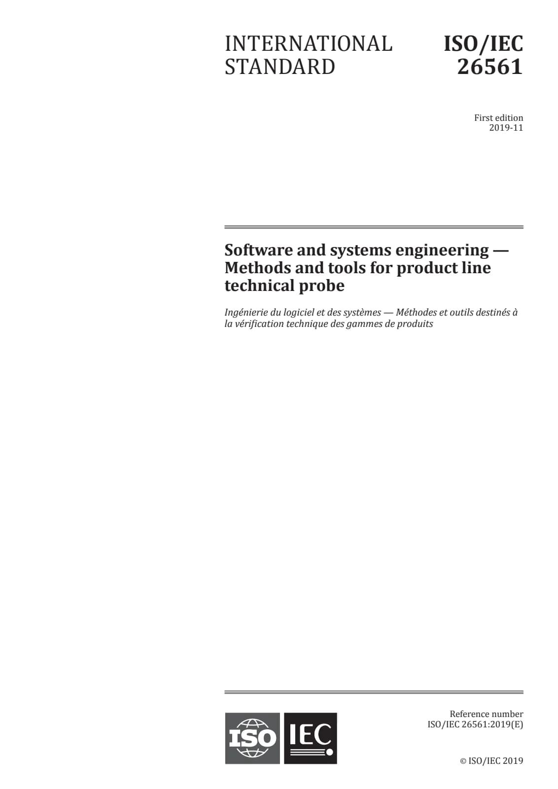 Первая страница стандарта ISO/IEC 26561:2019