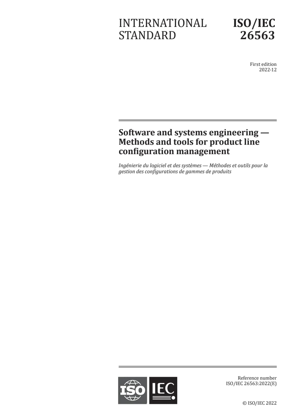 Первая страница стандарта ISO/IEC 26563:2022
