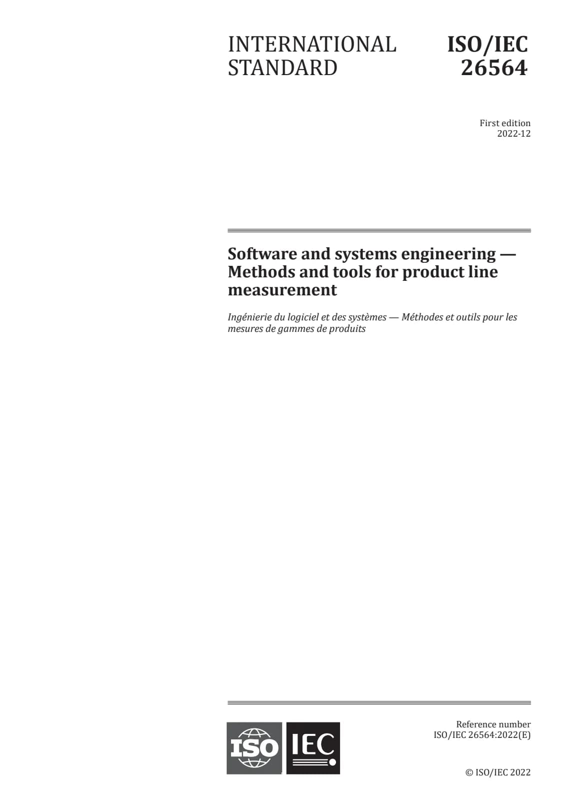 Первая страница стандарта ISO/IEC 26564:2022
