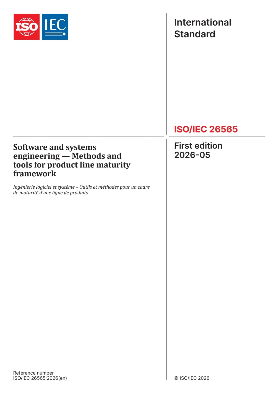 Первая страница стандарта ISO/IEC 26565:2026