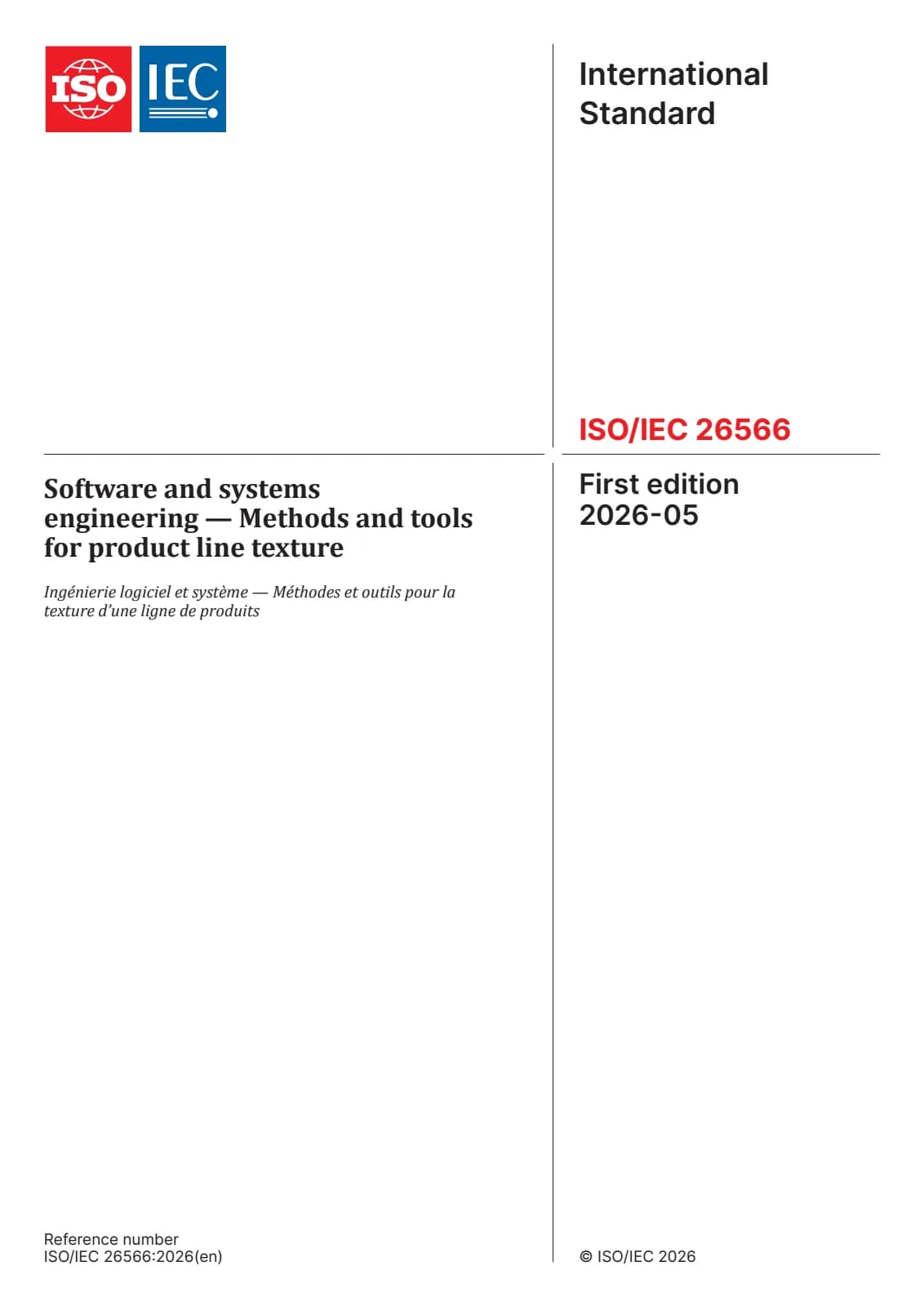 Первая страница стандарта ISO/IEC 26566:2026