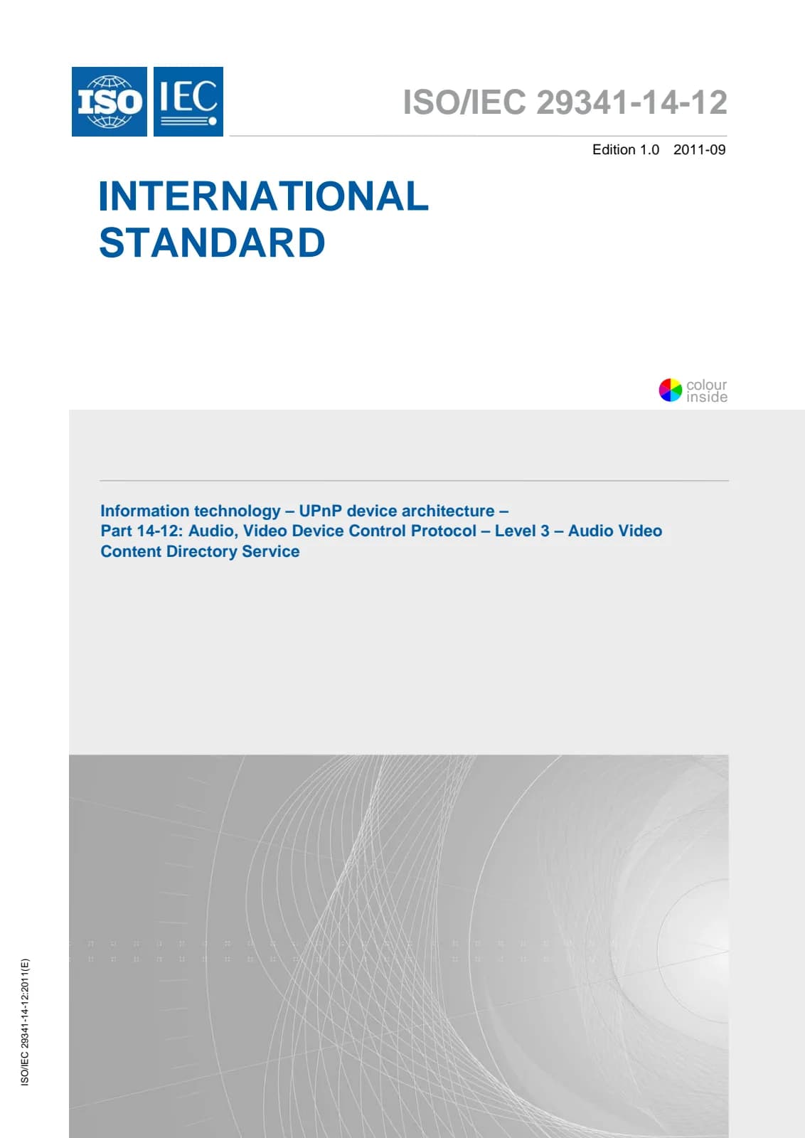 Первая страница стандарта ISO/IEC 29341-14-12:2011