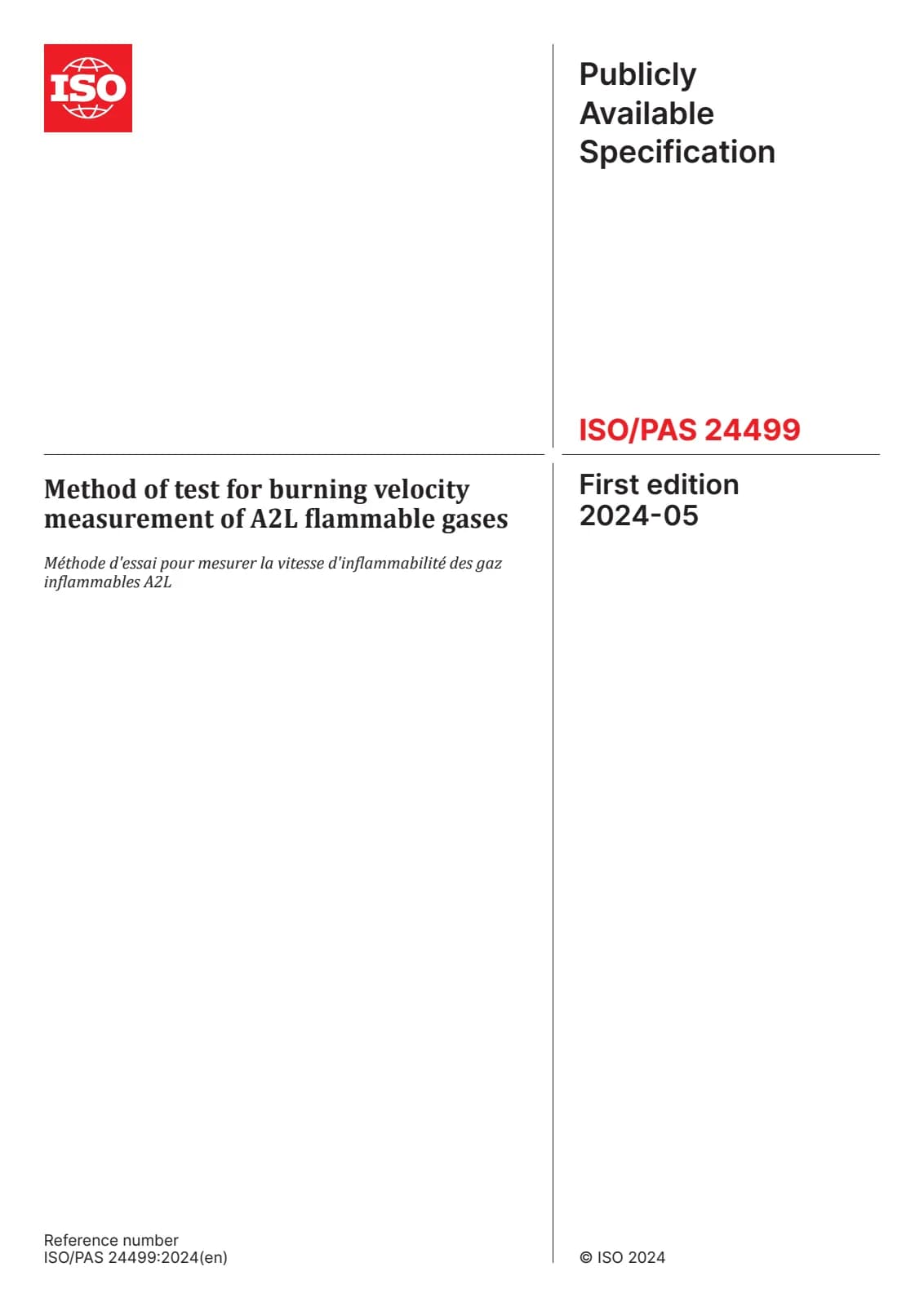 Первая страница стандарта ISO/PAS 24499:2024