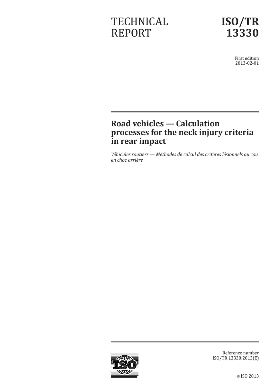 Первая страница стандарта ISO/TR 13330:2013
