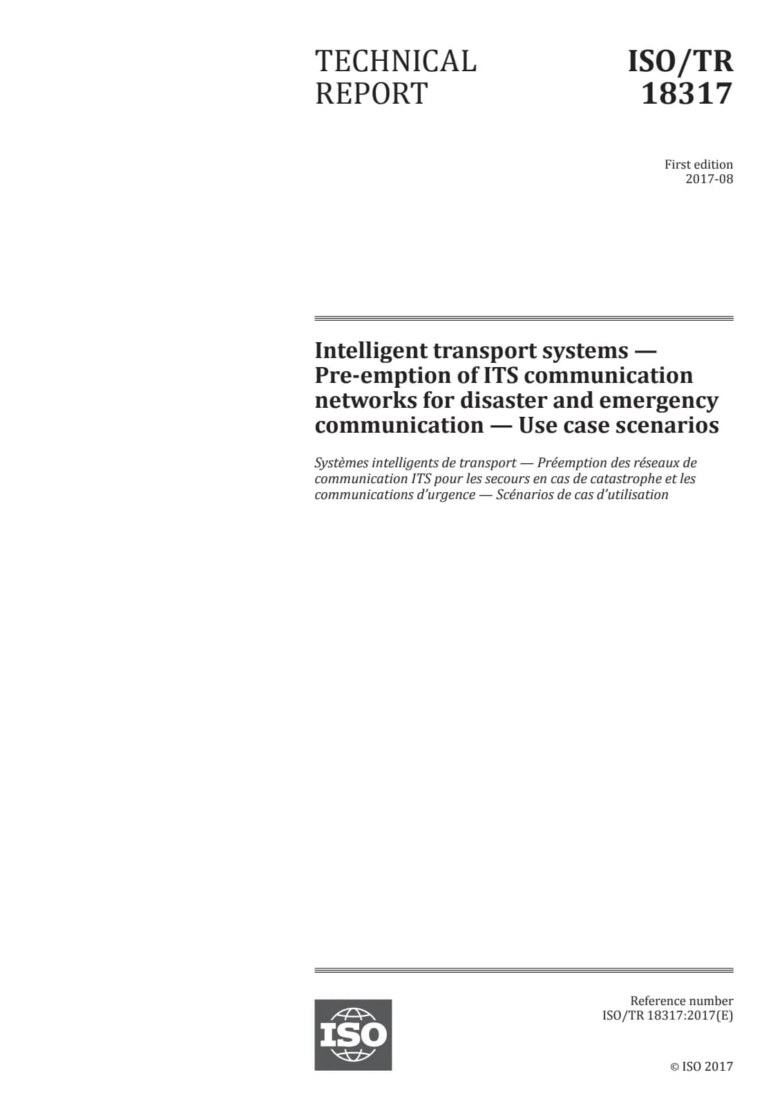 Первая страница стандарта ISO/TR 18317:2017