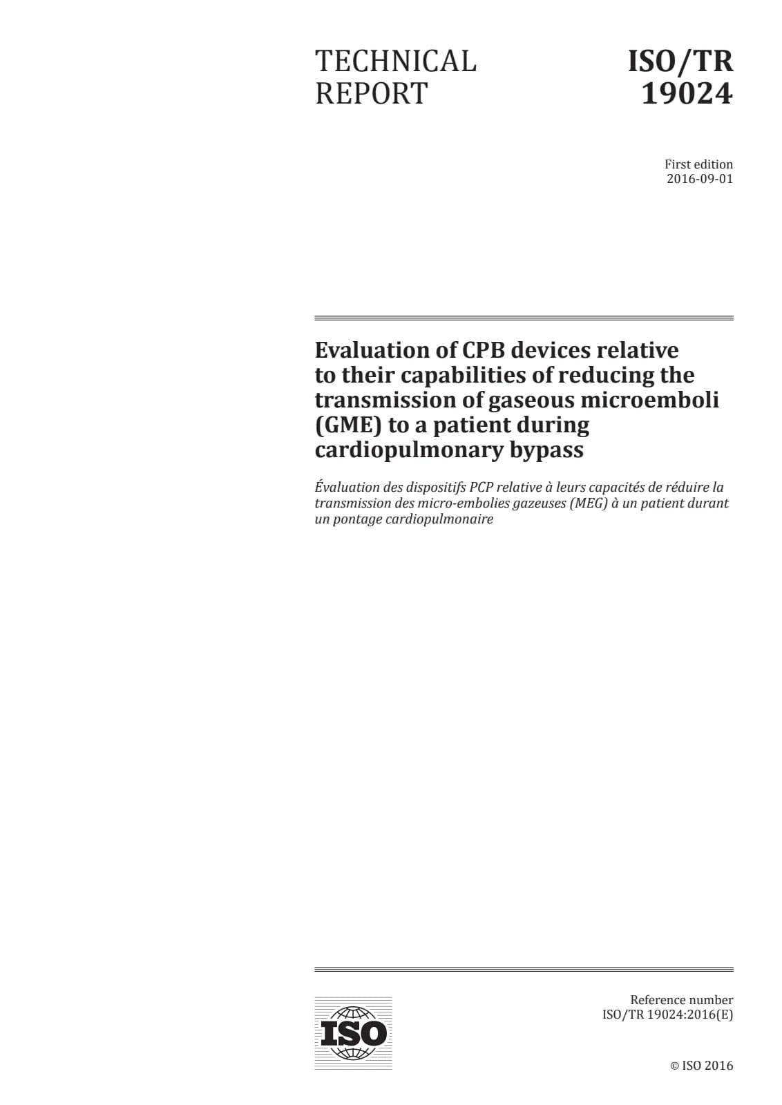 Первая страница стандарта ISO/TR 19024:2016