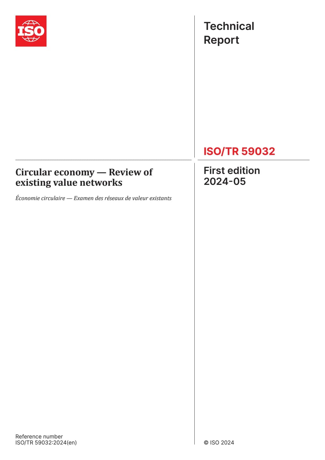 Первая страница стандарта ISO/TR 59032:2024
