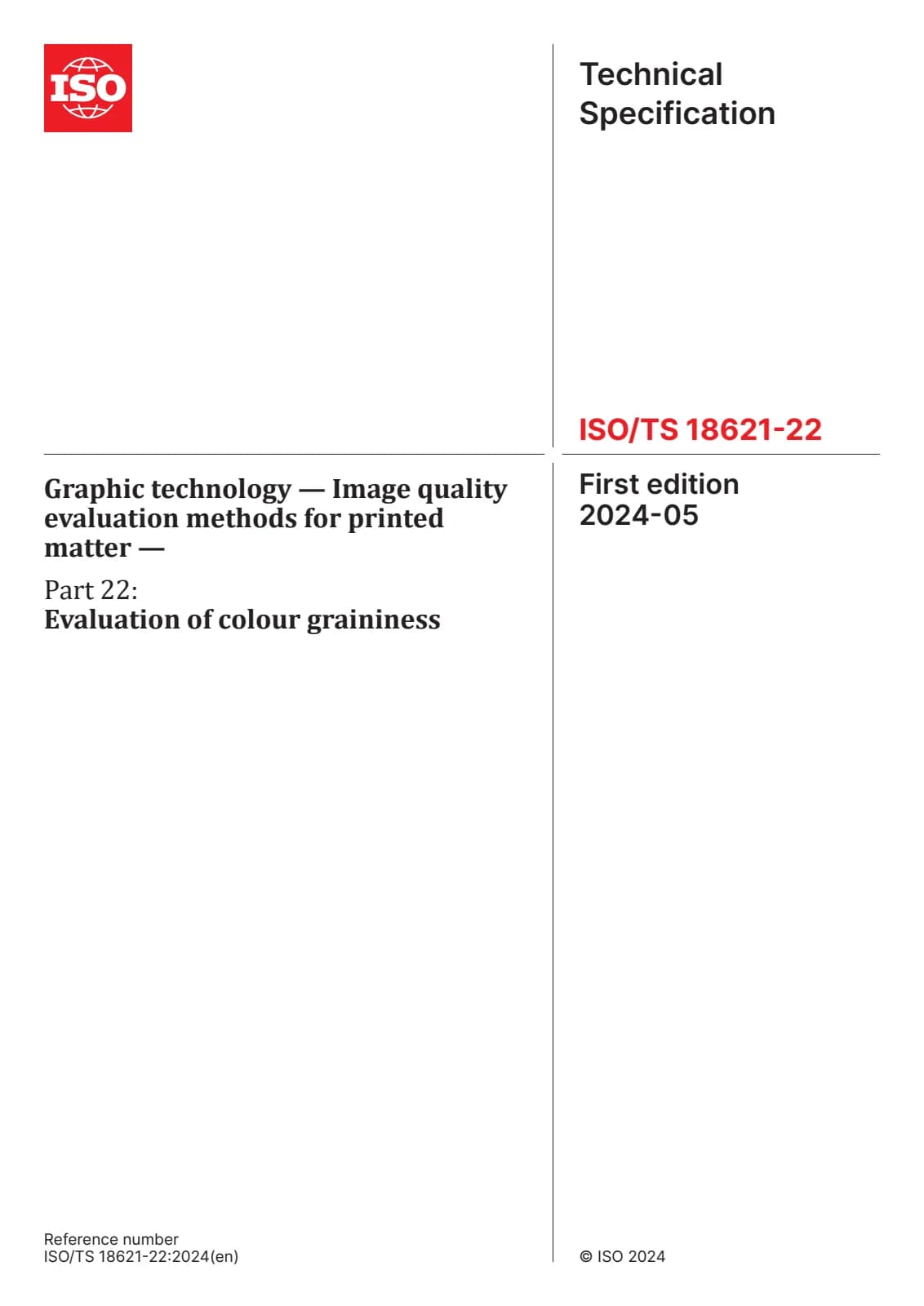 Первая страница стандарта ISO/TS 18621-22:2024