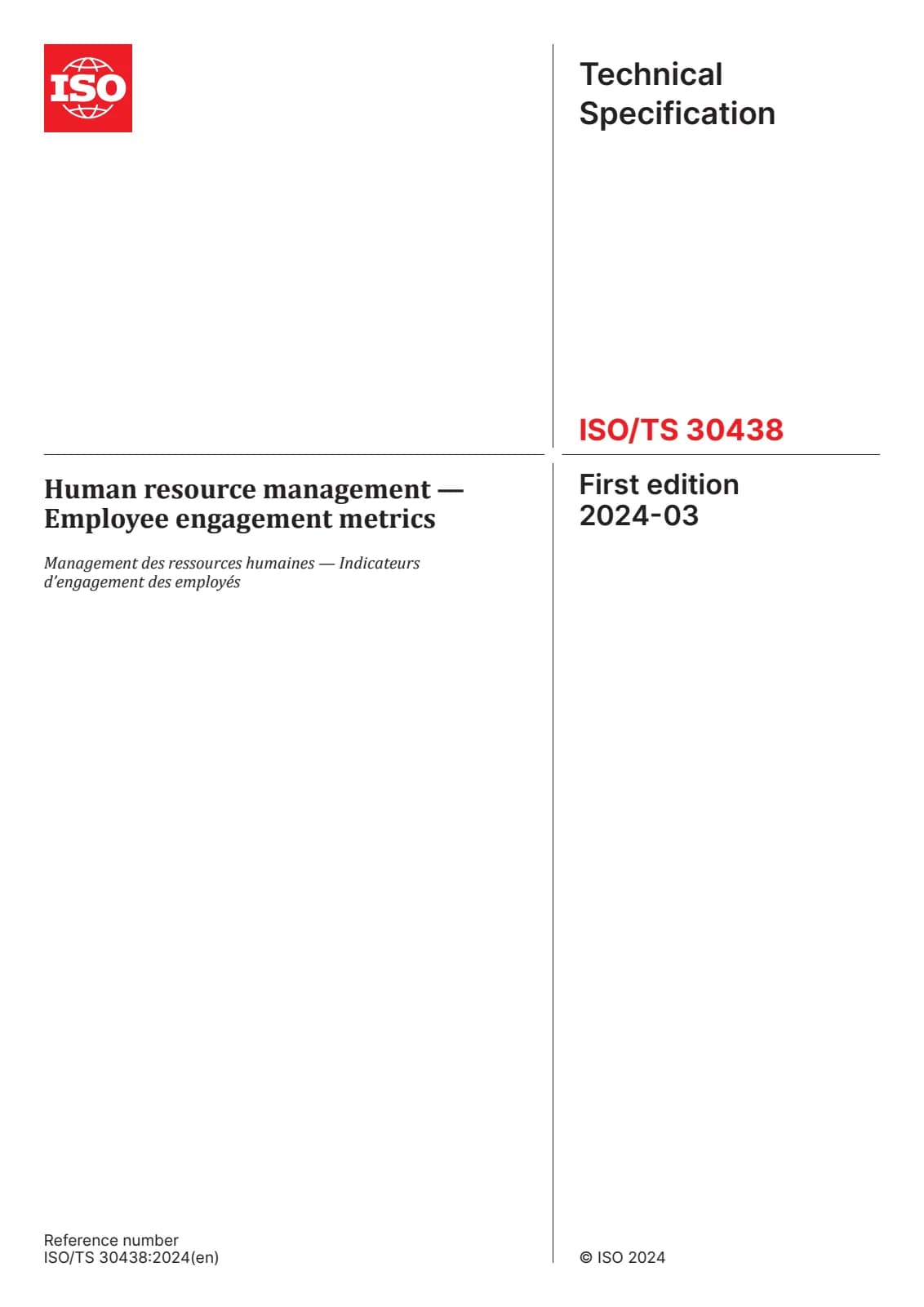 Первая страница стандарта ISO/TS 30438:2024