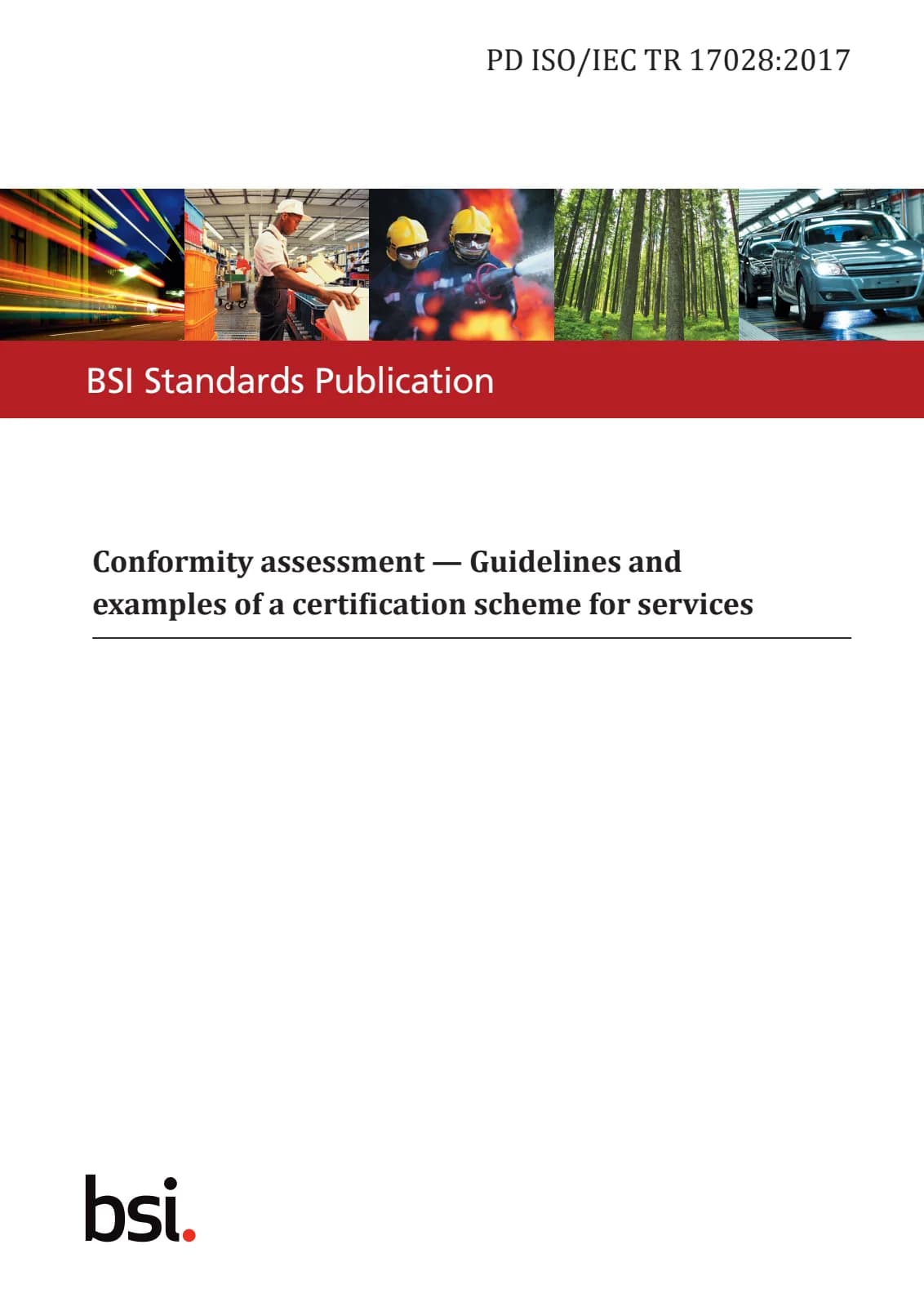 Первая страница стандарта PD ISO/IEC TR 17028:2017