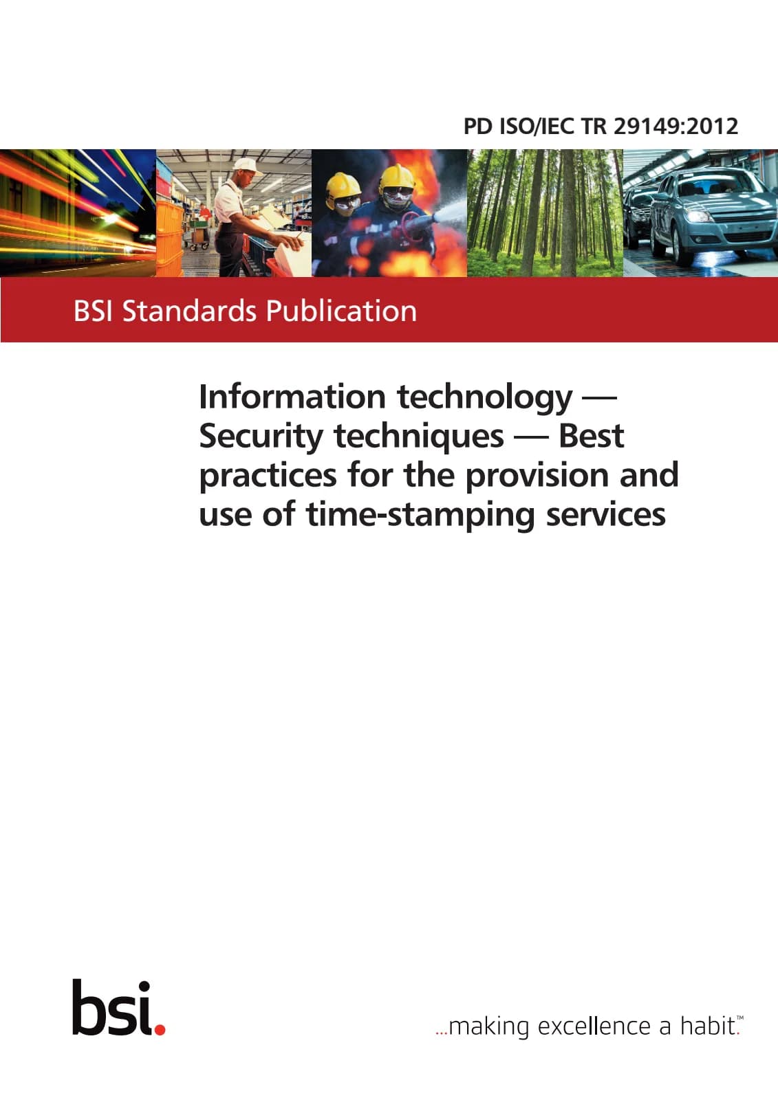 Первая страница стандарта PD ISO/IEC TR 29149:2012