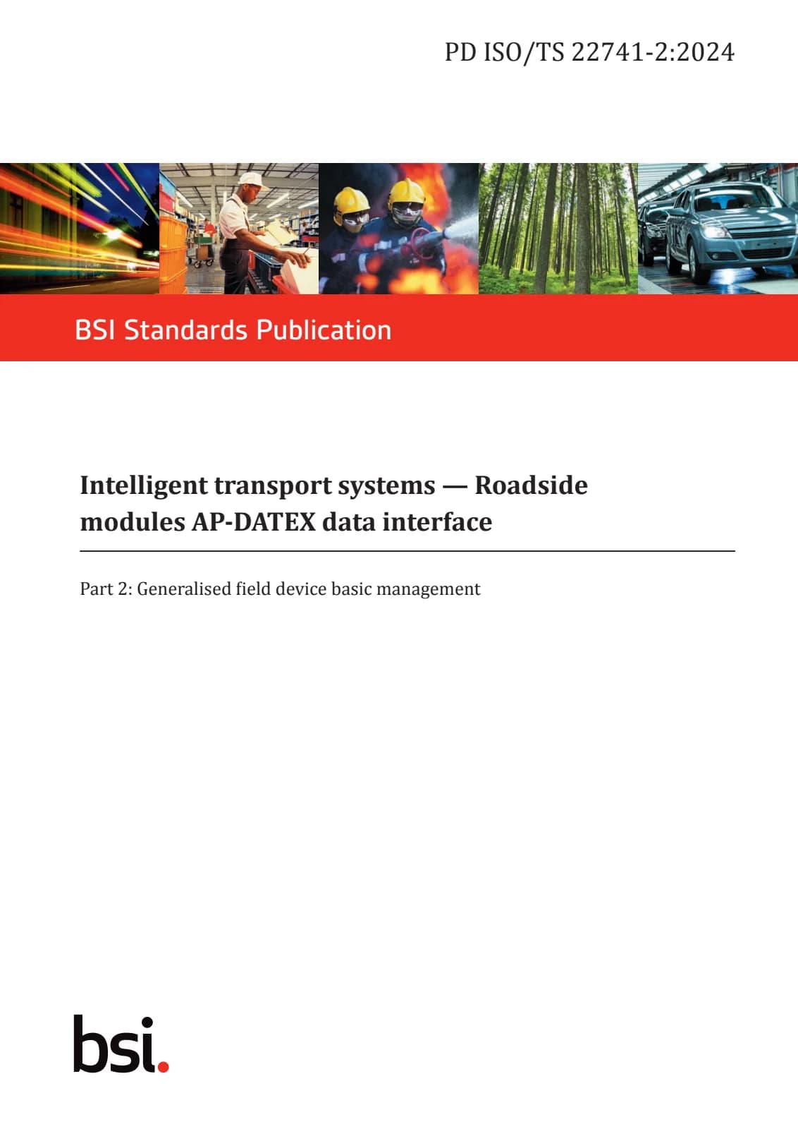 Первая страница стандарта PD ISO/TS 22741-2:2024