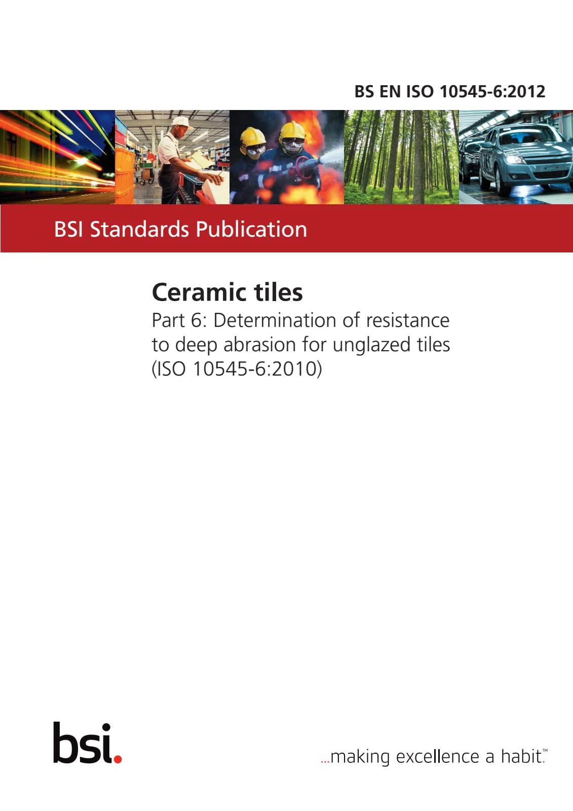 Первая страница стандарта BS EN ISO 10545-6:2012