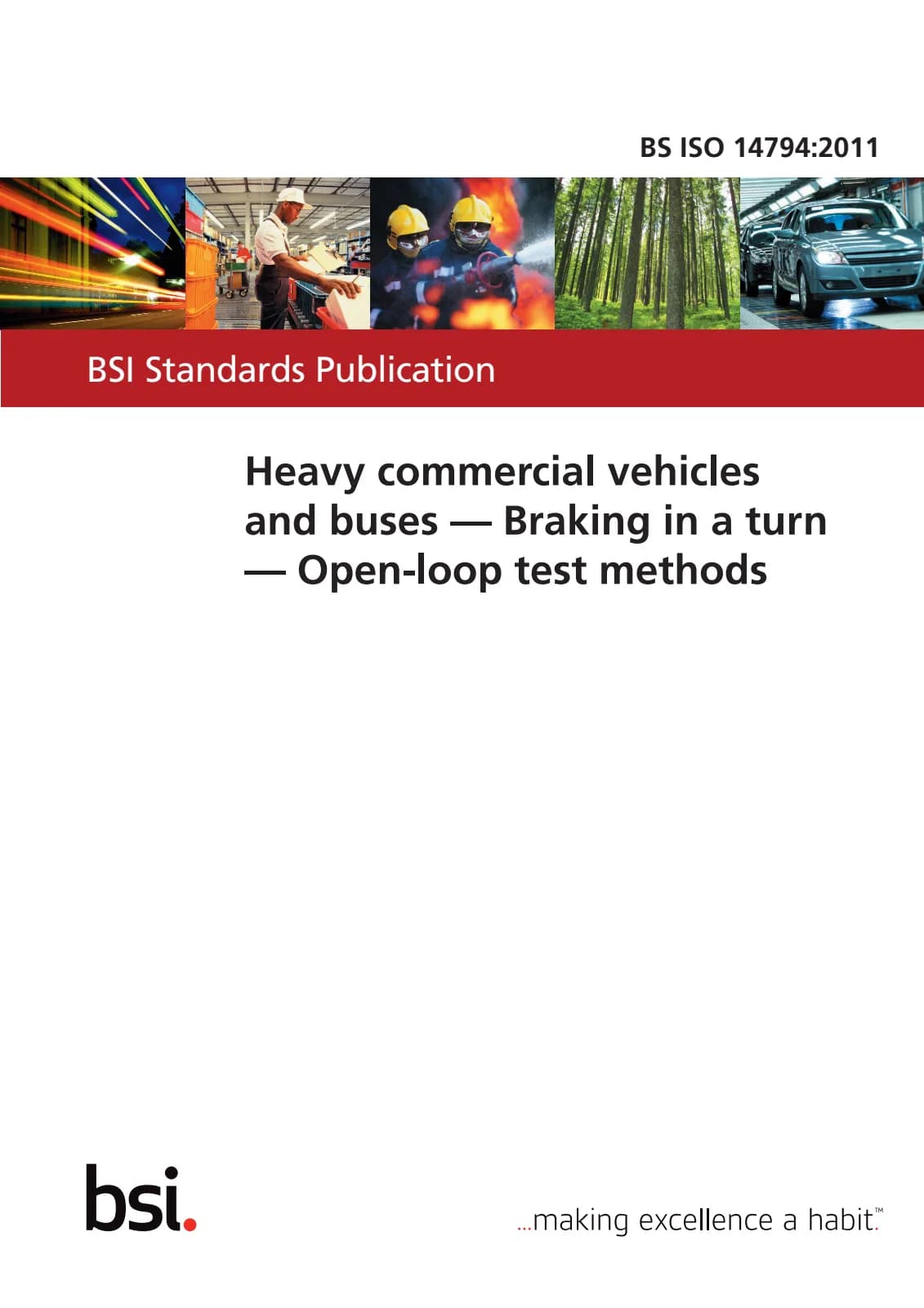 Первая страница стандарта BS ISO 14794:2011