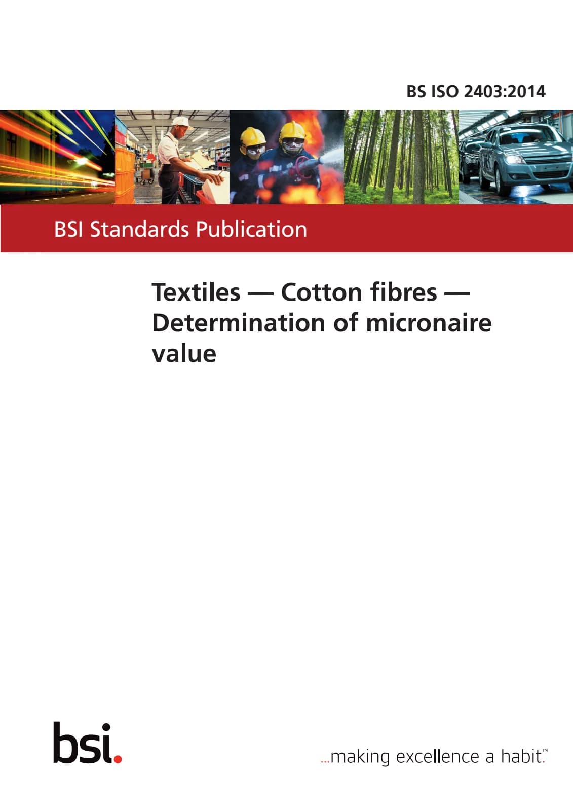 Первая страница стандарта BS ISO 2403:2014