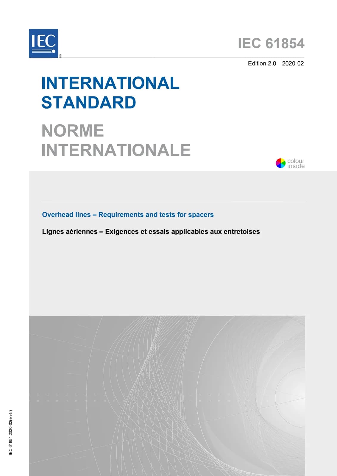 Первая страница стандарта IEC 61854:2020