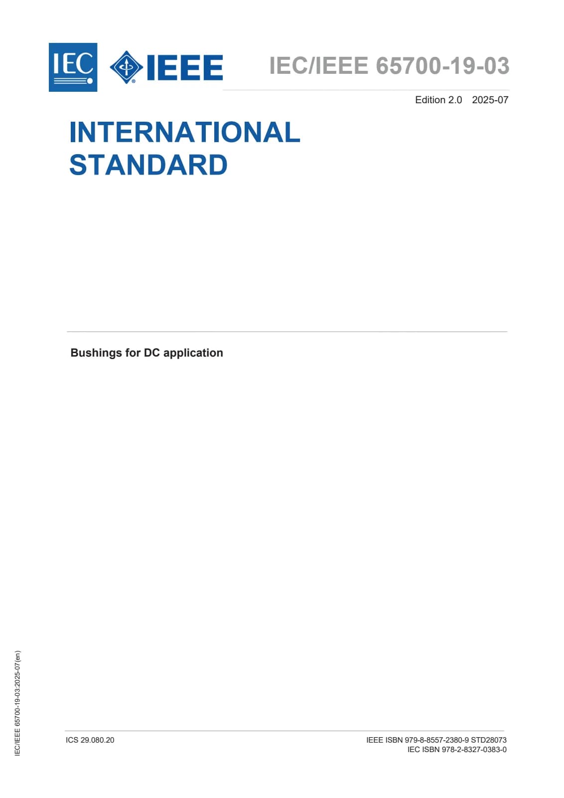 Первая страница стандарта IEC/IEEE 65700-19-03:2025