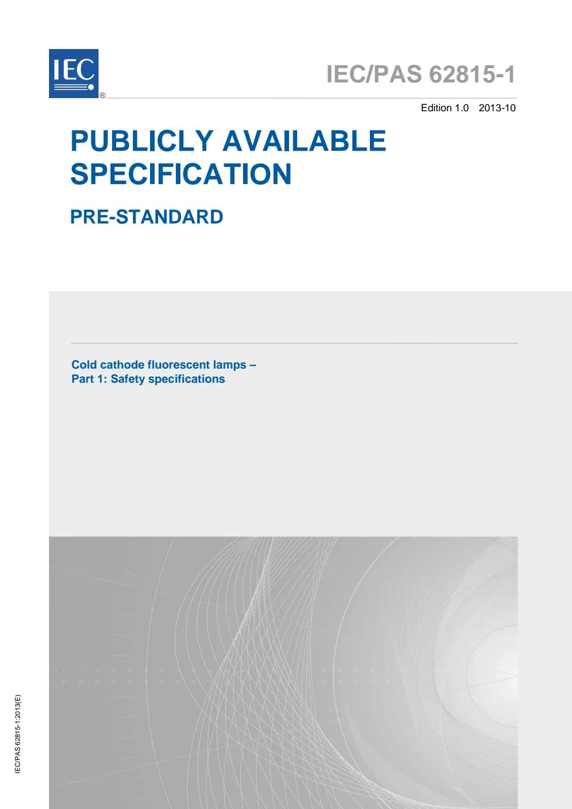 Первая страница стандарта IEC PAS 62815-1:2013
