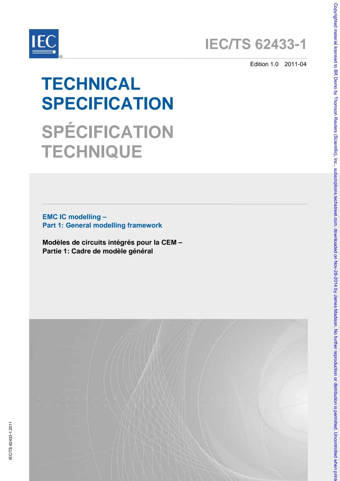 Первая страница стандарта IEC TS 62433-1:2011