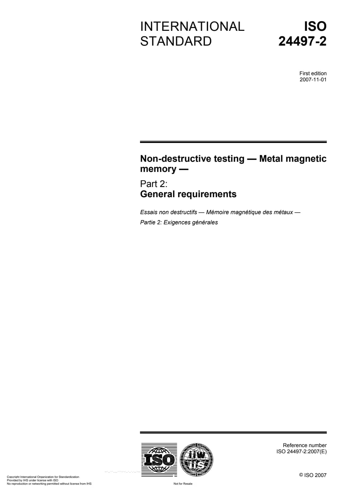 Первая страница стандарта ISO 24497-2:2007