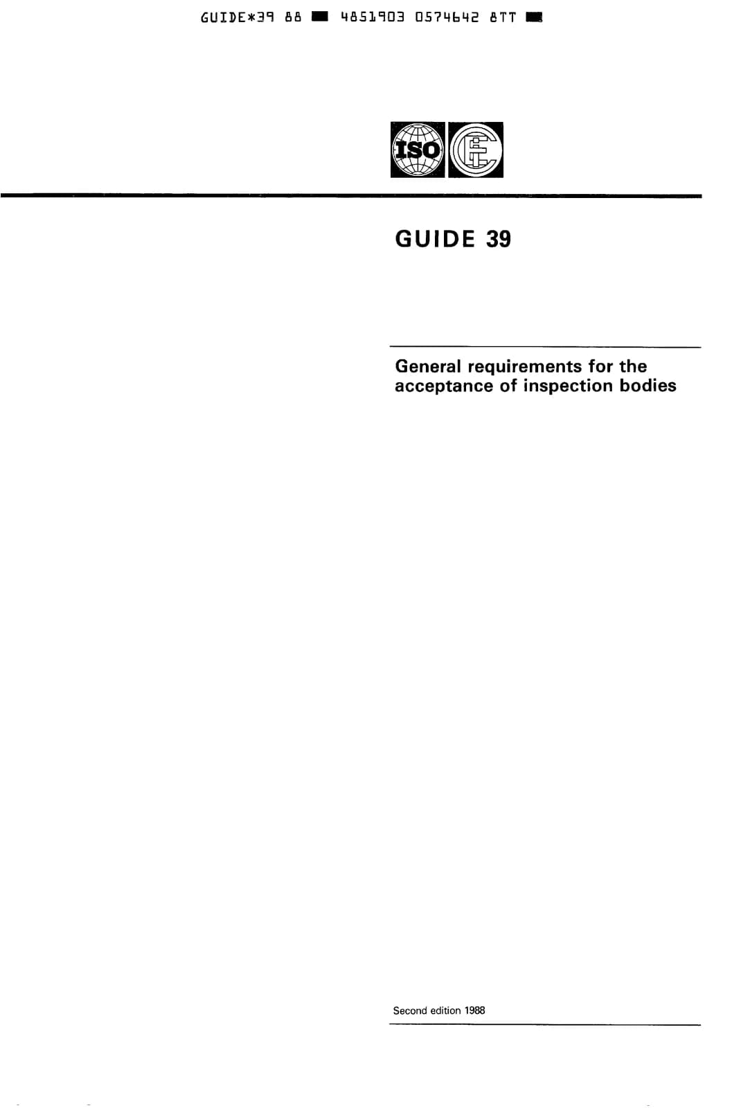 Первая страница стандарта ISO/IEC Guide 39:1988