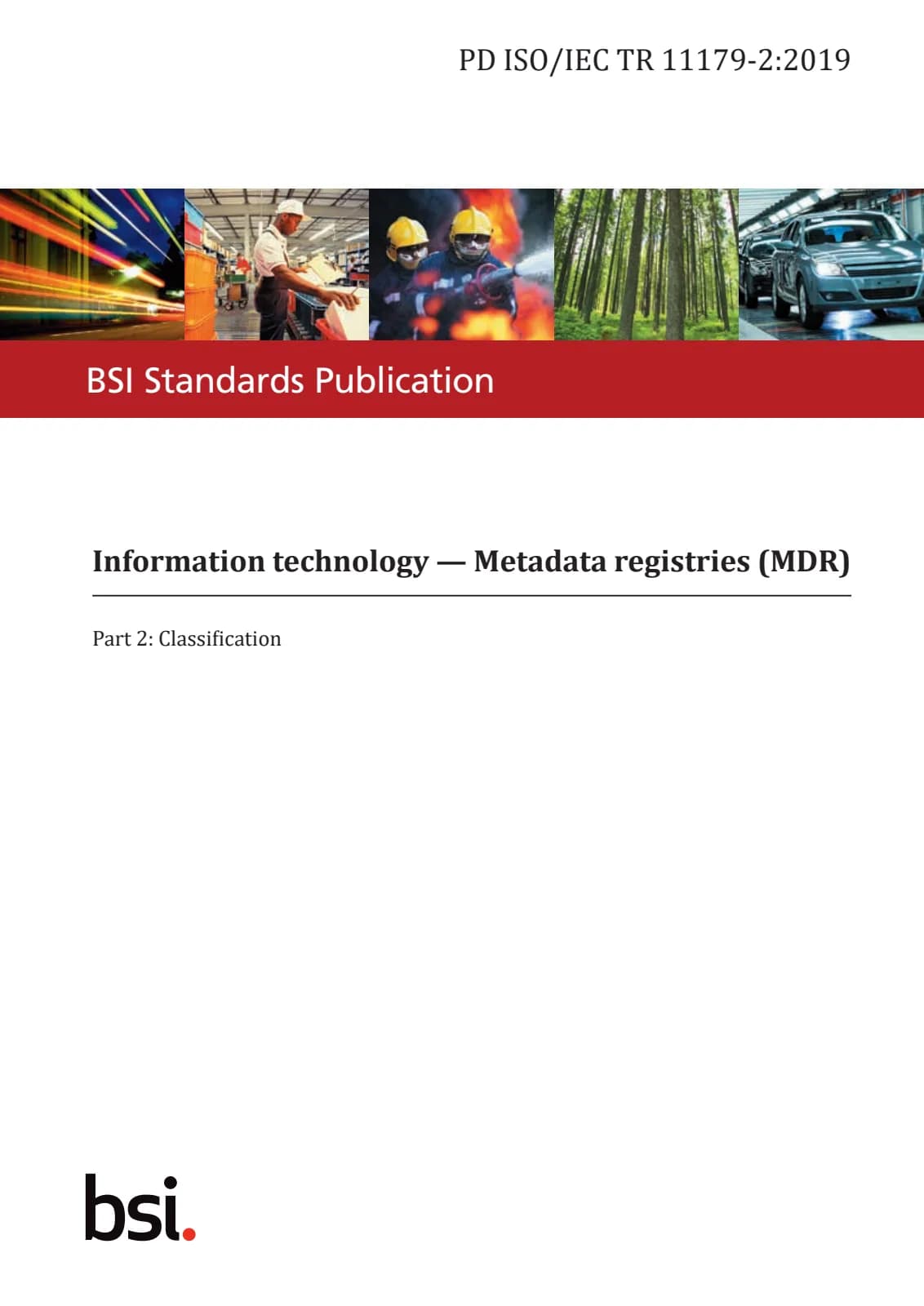 Первая страница стандарта PD ISO/IEC TR 11179-2:2019
